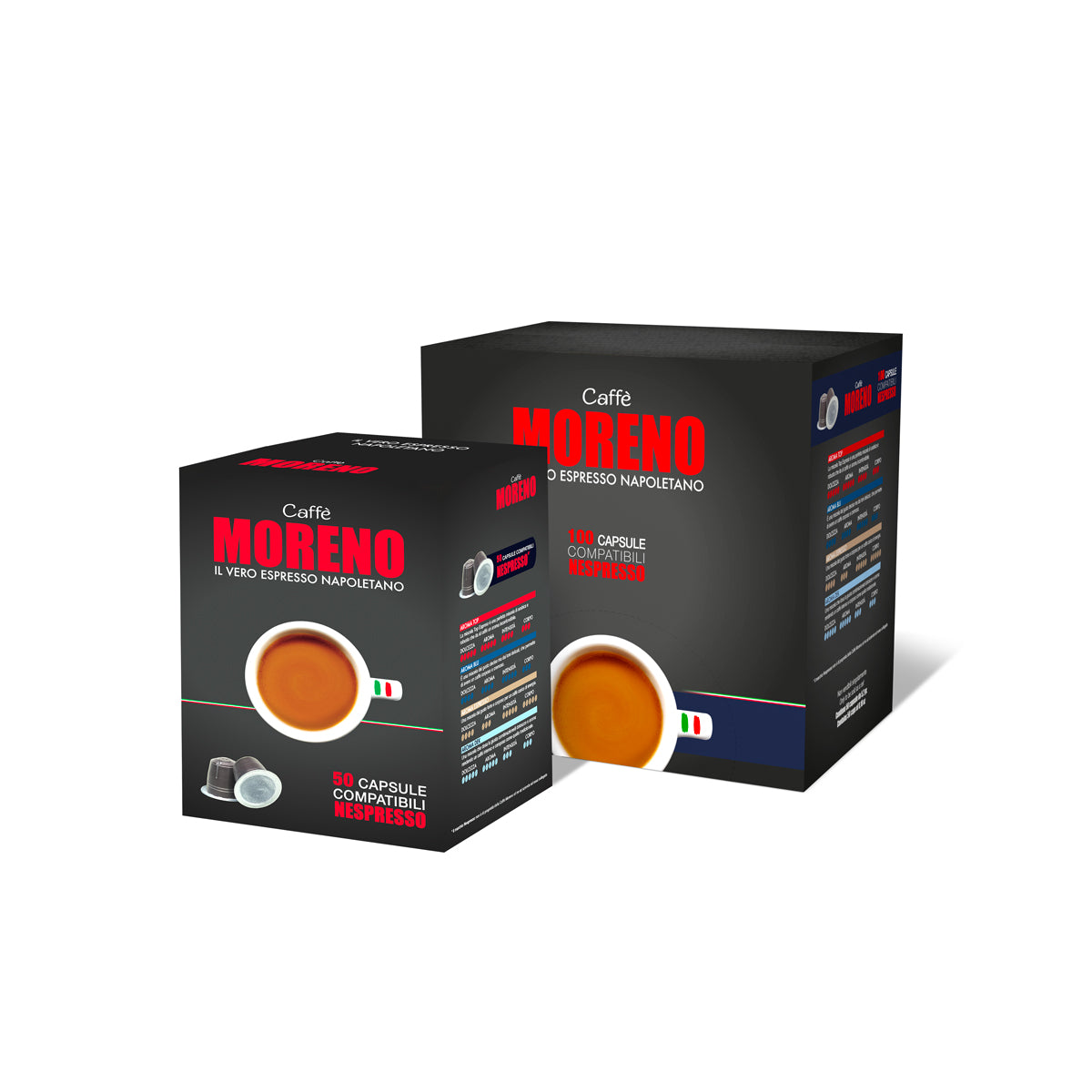 CAPSULE COMPATIBILI NESPRESSO®MISCELA AROMA ESPRESSO -CAFFE MORENO