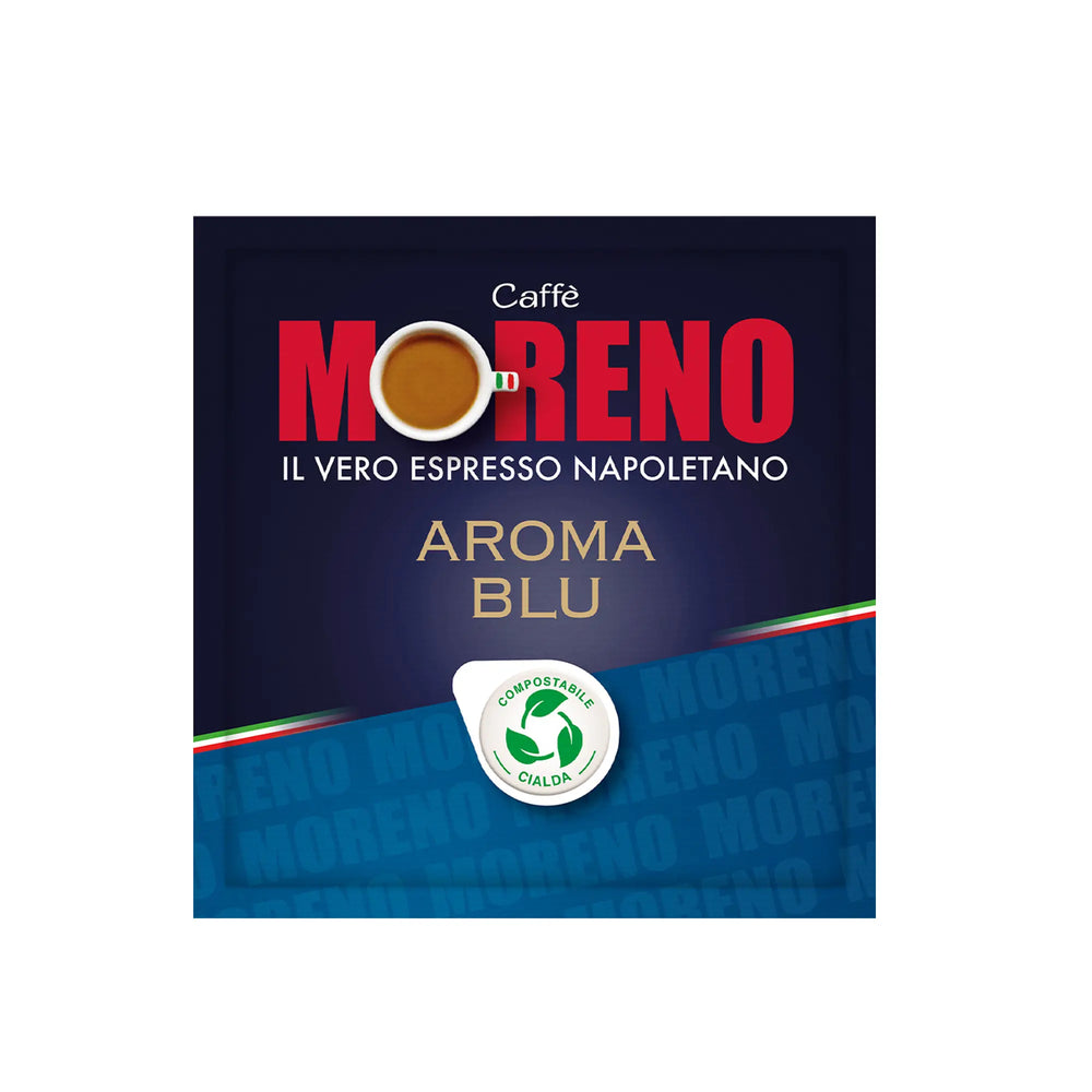 ESE COMPOSTABLE PODS 44 MM BLUE AROMA BLEND - CAFFE' MORENO